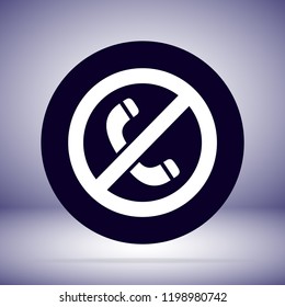 A ban on the phone  vector icon 