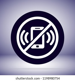 A ban on the phone  vector icon 