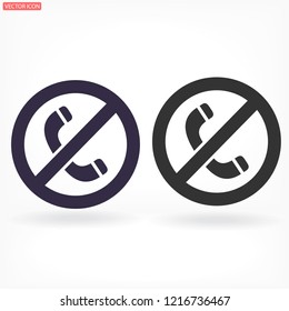 A ban on the phone  vector icon 