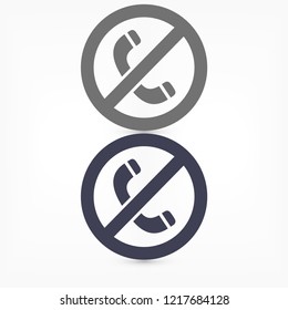 A ban on the phone  vector icon 