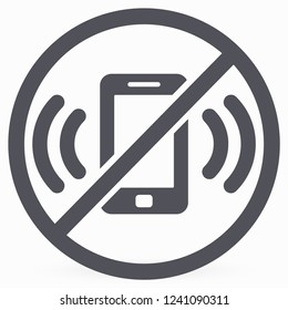 A ban on the phone  vector icon 