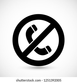 A ban on the phone  vector icon 