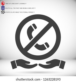 A ban on the phone  vector icon 