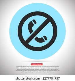 A ban on the phone  vector icon 