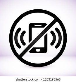 A ban on the phone  vector icon 