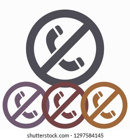 A ban on the phone  vector icon 