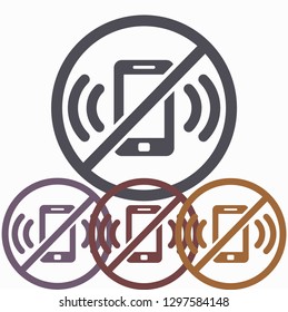 A ban on the phone  vector icon 