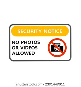 ban on taking photos and videos in the building