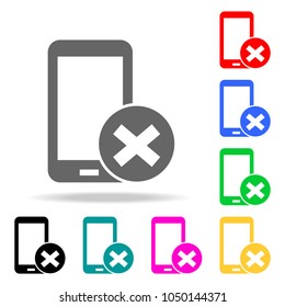 Ban On The Use Of A Mobile Phone Icon. Elements Of Airport Multi Colored Icons. Premium Quality Graphic Design Icon. Simple Icon For Websites, Web Design, Mobile App, Info Graphics On White Background