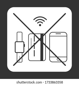 Ban on using the wireless payment connection via the POS terminal.