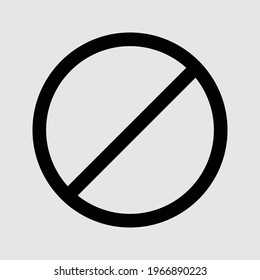 ban outline icon isolated vector illustration