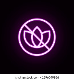ban of plants neon icon. Elements of ban set. Simple icon for websites, web design, mobile app, info graphics