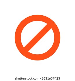 Verbotszeichen, Vektorgrafik, Verbotenes Kreiszeichen, Verbotssymbol einzeln, Verbotsrotes Symbol, roter Kreis mit Kreuzungssymbol. Vorsichtssymbol. Verbotenes Stoppschild, rotes Kreuz-Symbol einzeln.