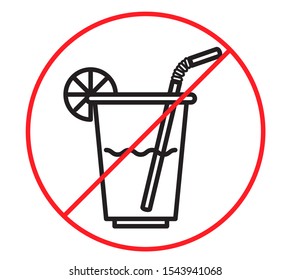 Ban Single Use Plastic - Icon as EPS 10 File