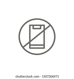 Ban, smartphone icon. Element of theater icon. Thin line icon