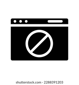 ban solid icon illustration vector graphic