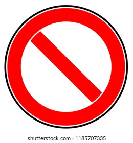 Ban. Stop. Icon. Symbol. Isolated on white. Vector illustration.