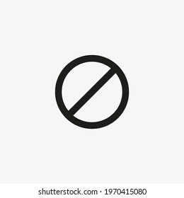 Ban symbol icon. Prohibition, forbidden sign.