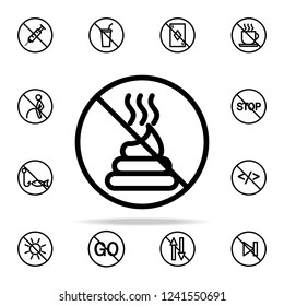 ban toilet icon. Ban icons universal set for web and mobile