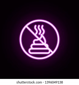 ban toilet neon icon. Elements of ban set. Simple icon for websites, web design, mobile app, info graphics