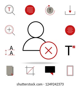 ban user icon. text editor icons universal set for web and mobile