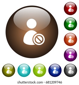Ban user white icons on round color glass buttons