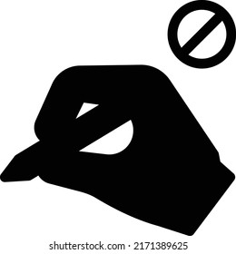 ban Vector illustration on a transparent background. Premium quality symmbols. Glyphs vector icons for concept and graphic design.