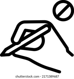 ban  Vector illustration on a transparent background. Premium quality symmbols. Thin line vector icons for concept and graphic design.