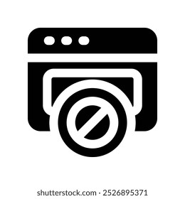 ban website icon. vector glyph icon for your website, mobile, presentation, and logo design.