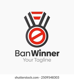 Ban Winner Plantilla de diseño de logotipo. Bueno para empresas, agencias, comunidad y Organización