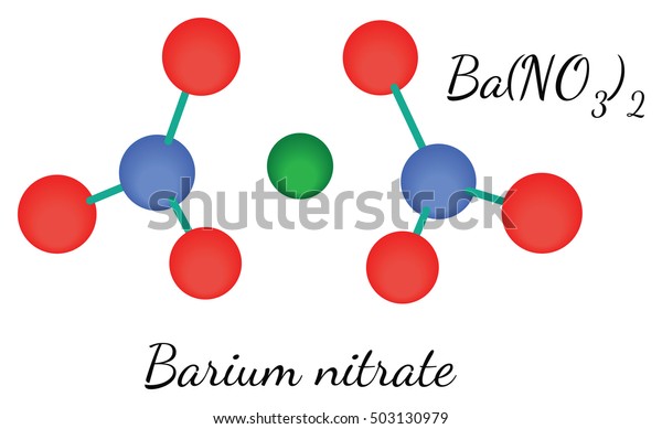 Ban2o6 Barium Nitrate Molecule Isolated On Stock Vector Royalty Free 503130979 Shutterstock