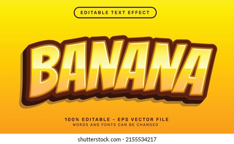 Banana 3d Text Effect And Editable Text Effect