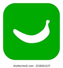 Banana and app icon on white