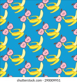 Banana and Apple Summer Pattern