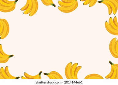 Colección de fondo de fondo de fondo de ilustración vectorial de arte bananero