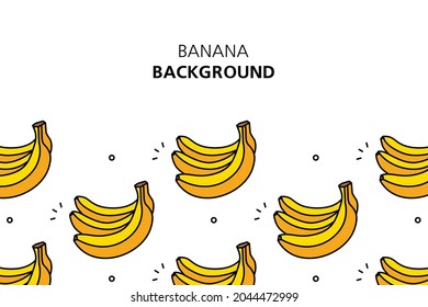 Fondo bananero. Diseño de iconos. Elementos de plantilla. aislado en fondo blanco