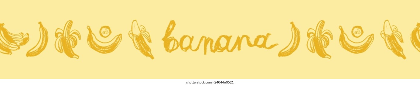 Banana background. Seamless pattern with bananas. Vector illustration.