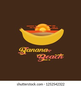 banana beach plant logo ideas