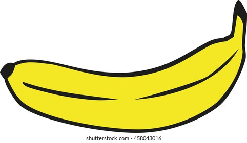 Banana with black outline