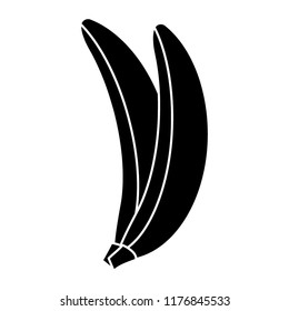  banana - black vector icon