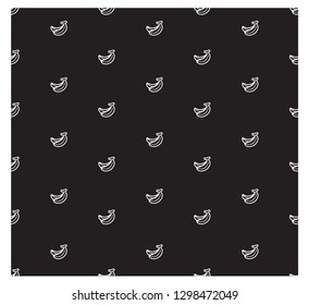 Banana black and white seamless pattern, background