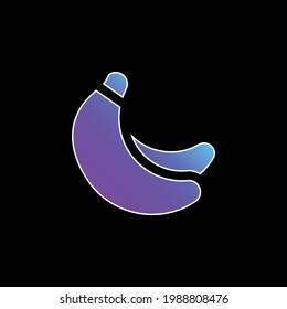 Bananenblauer Farbverlauf-Vektorsymbol