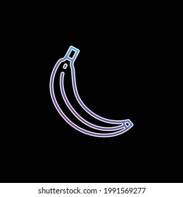 Icono de vector de gradiente azul bananero