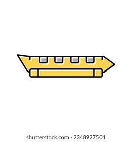 banana boat color icon vector. banana boat sign. isolated symbol illustration svg