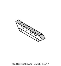 ícone isométrico de barco de banana vetor. sinal de barco de banana. ilustração símbolo isolado