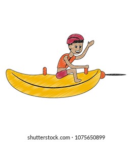 Banana boat Water sport scribble