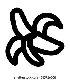 Banana Bold Line Vector Icon