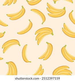 Banana Bonanza: A playful, seamless pattern of bright yellow bananas, perfect for adding a touch of tropical whimsy to designs.