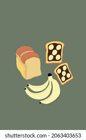 Banana bread healthy cake toast snack bakery food cooking vegetarian