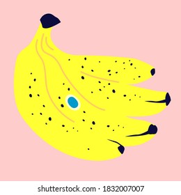 Banana racista con puntos negros